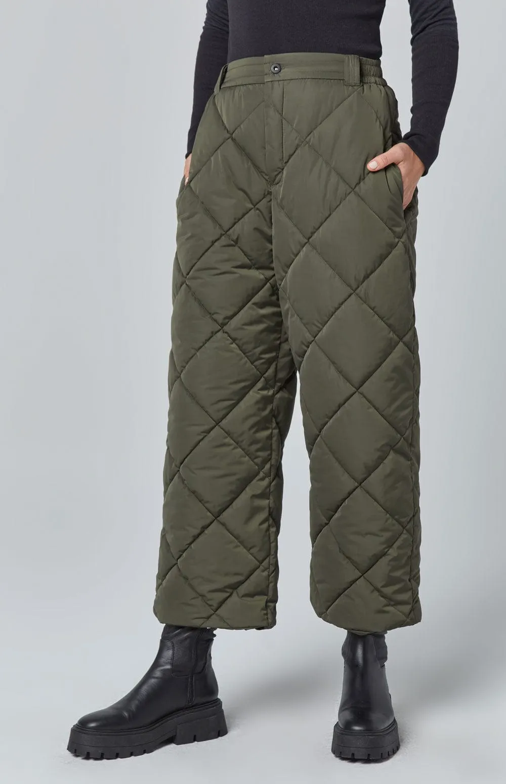 Mika Quilted Pant | Olive sold by Alp N Rock