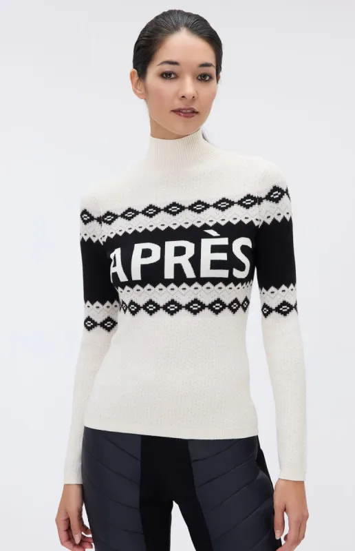 Aurora Mock Neck Ski Sweater | Ivory sold by Alp N Rock