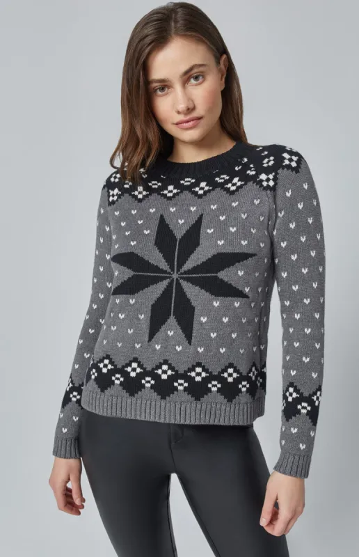 Greta Fair Isle Sweater | Heather Grey sold by Alp N Rock