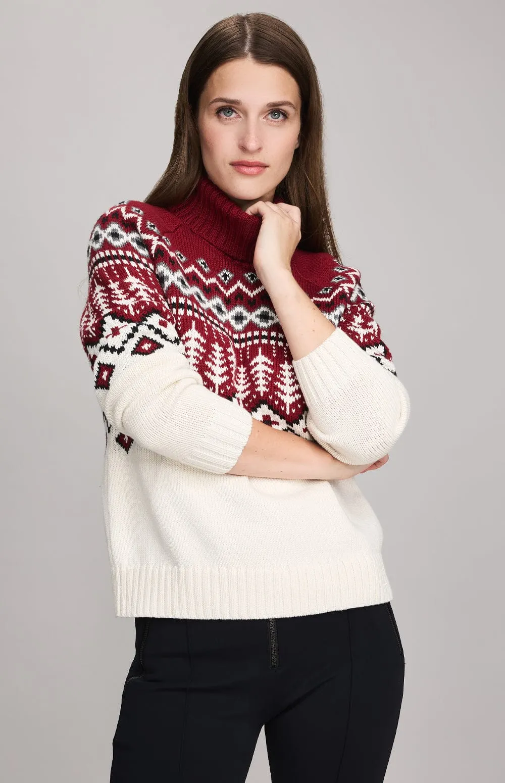 Logan Fair Isle Sweater | Deep Red - Preloved sold by Alp N Rock product image thumbnail 2