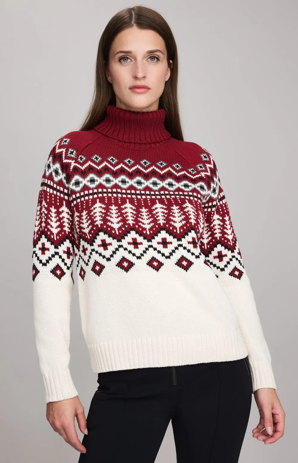 Logan Fair Isle Sweater | Deep Red - Preloved sold by Alp N Rock