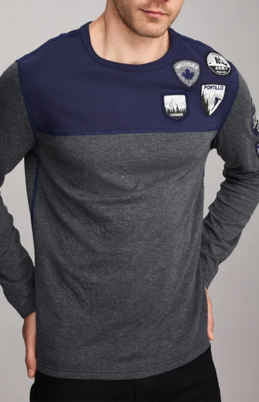 Ski Patch Men's Crew | Heather Black sold by Alp N Rock