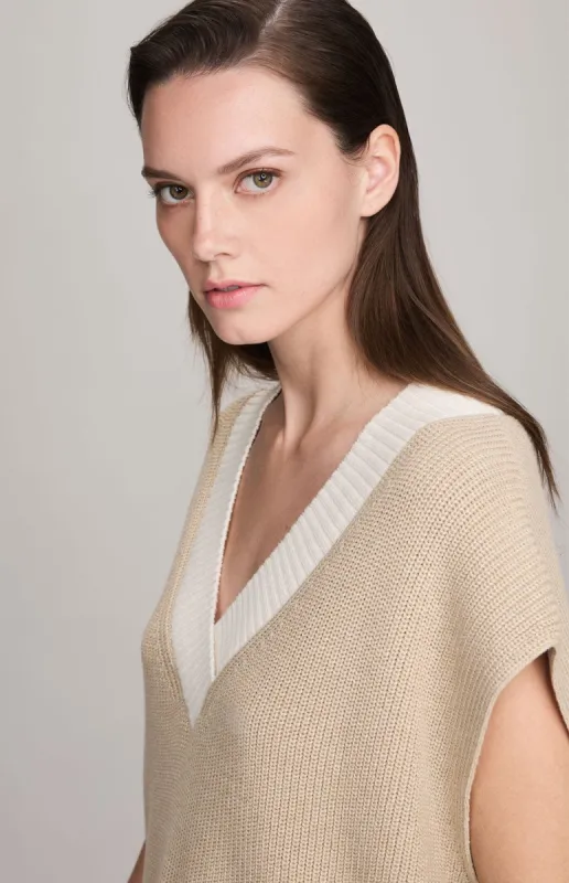 Evie Sweater Vest | Heather Oatmeal - Preloved sold by Alp N Rock