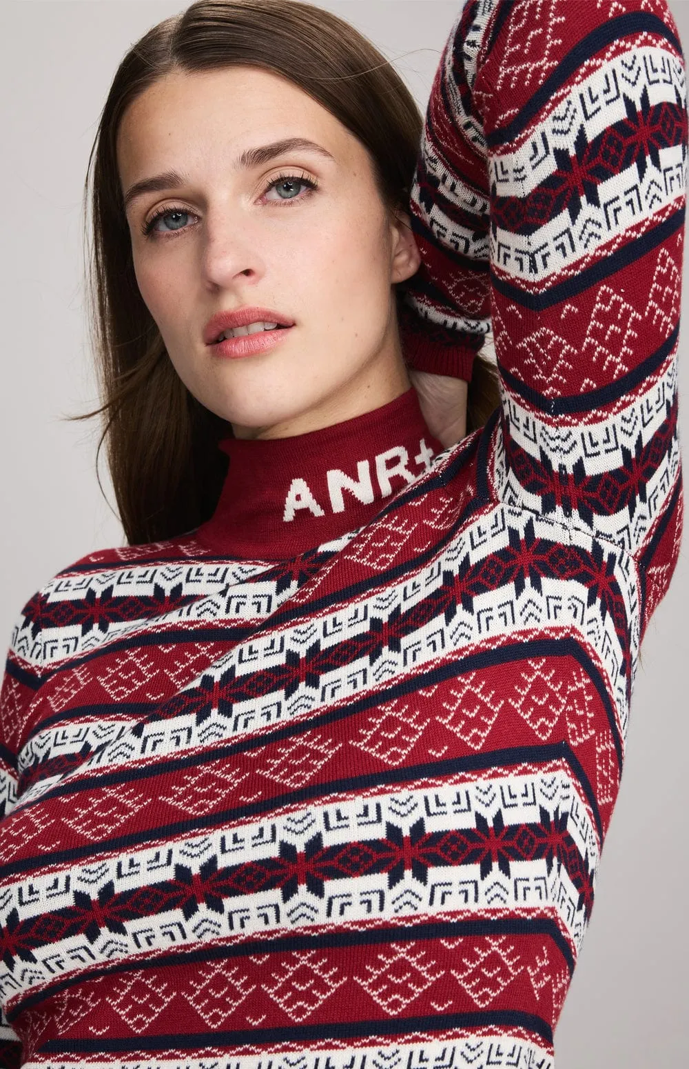 Alvina Mock Neck Sweater | Deep Red sold by Alp N Rock product image thumbnail 2