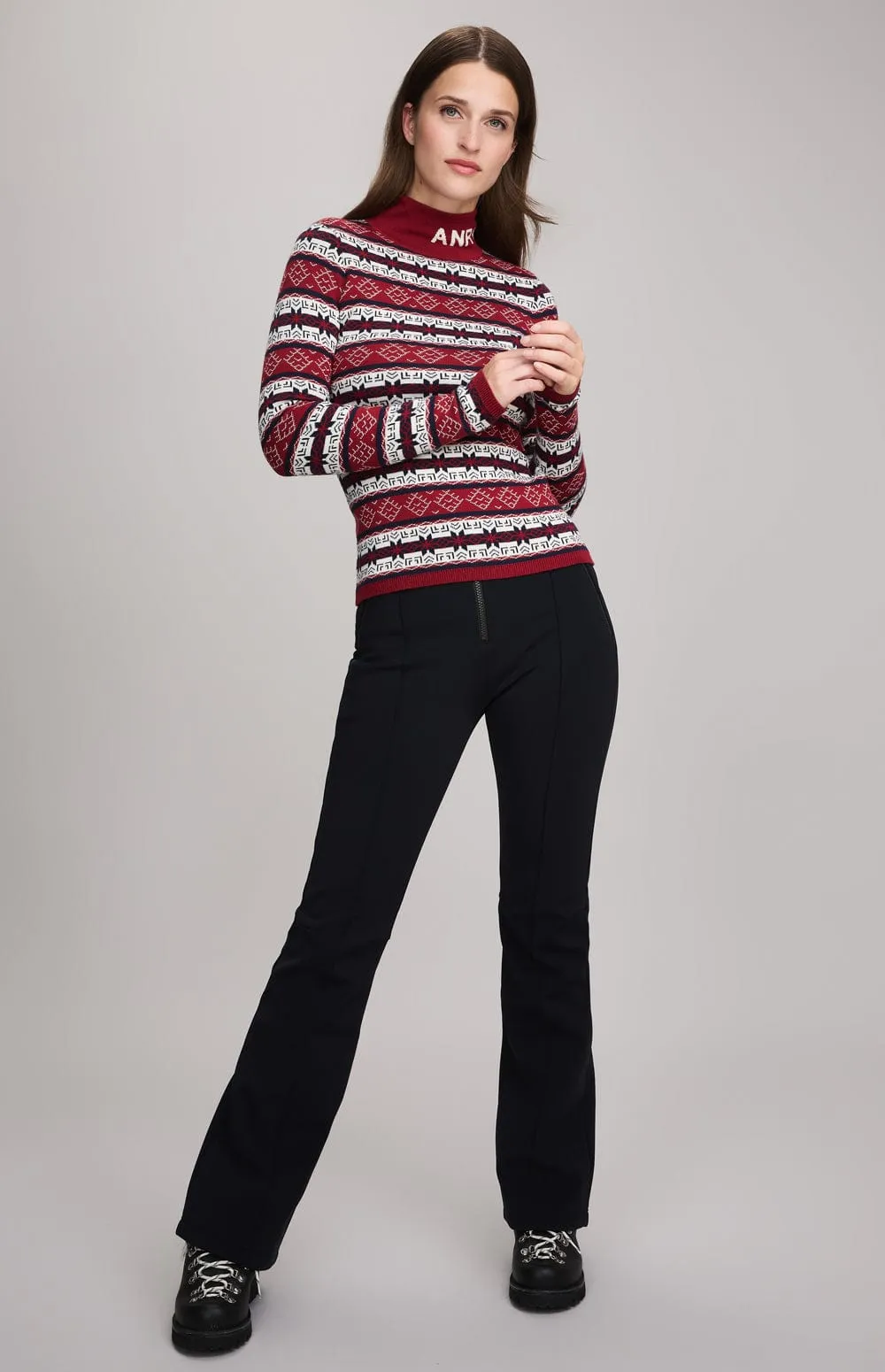Alvina Mock Neck Sweater | Deep Red sold by Alp N Rock product image thumbnail 3
