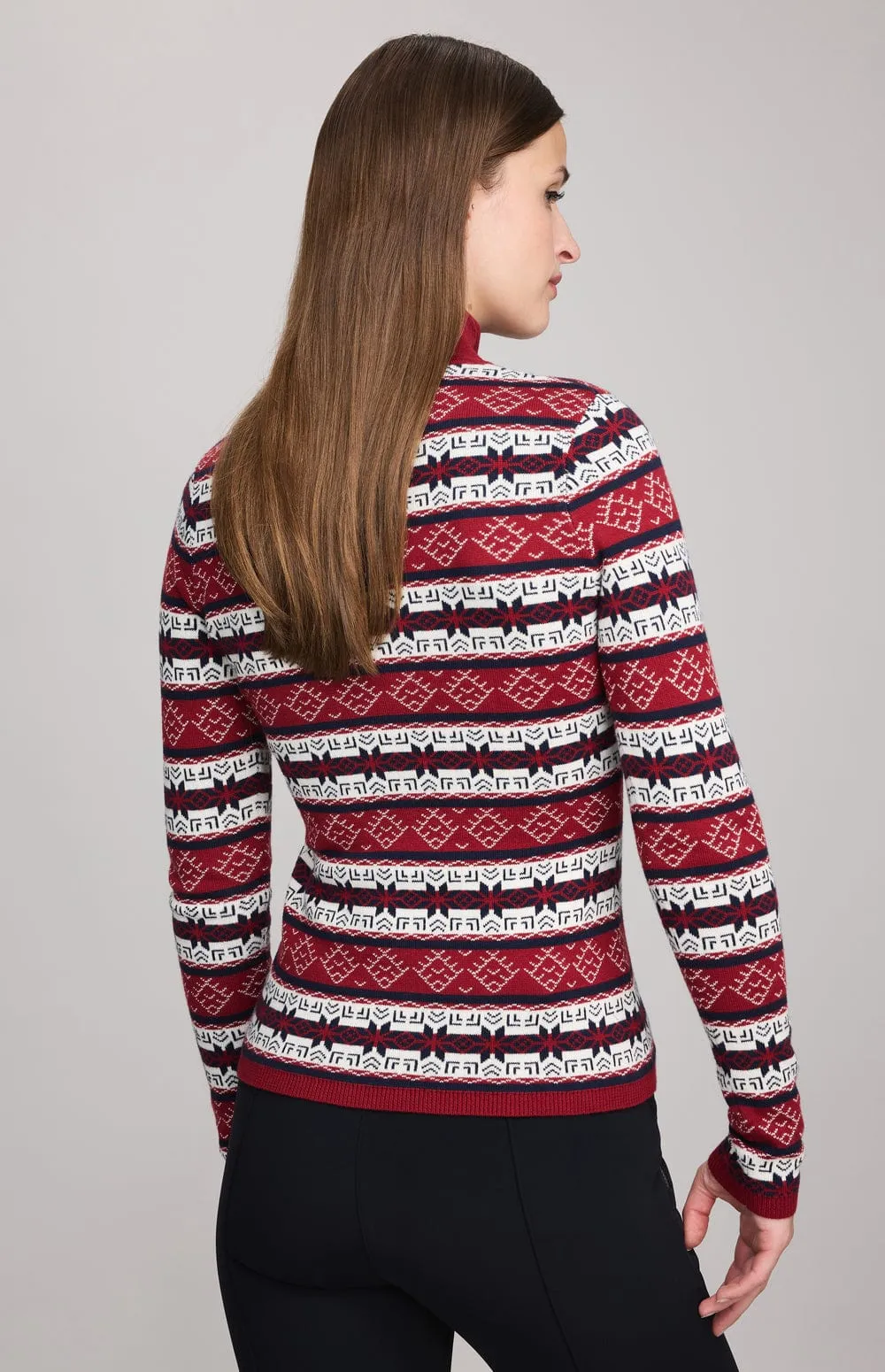 Alvina Mock Neck Sweater | Deep Red sold by Alp N Rock product image thumbnail 4