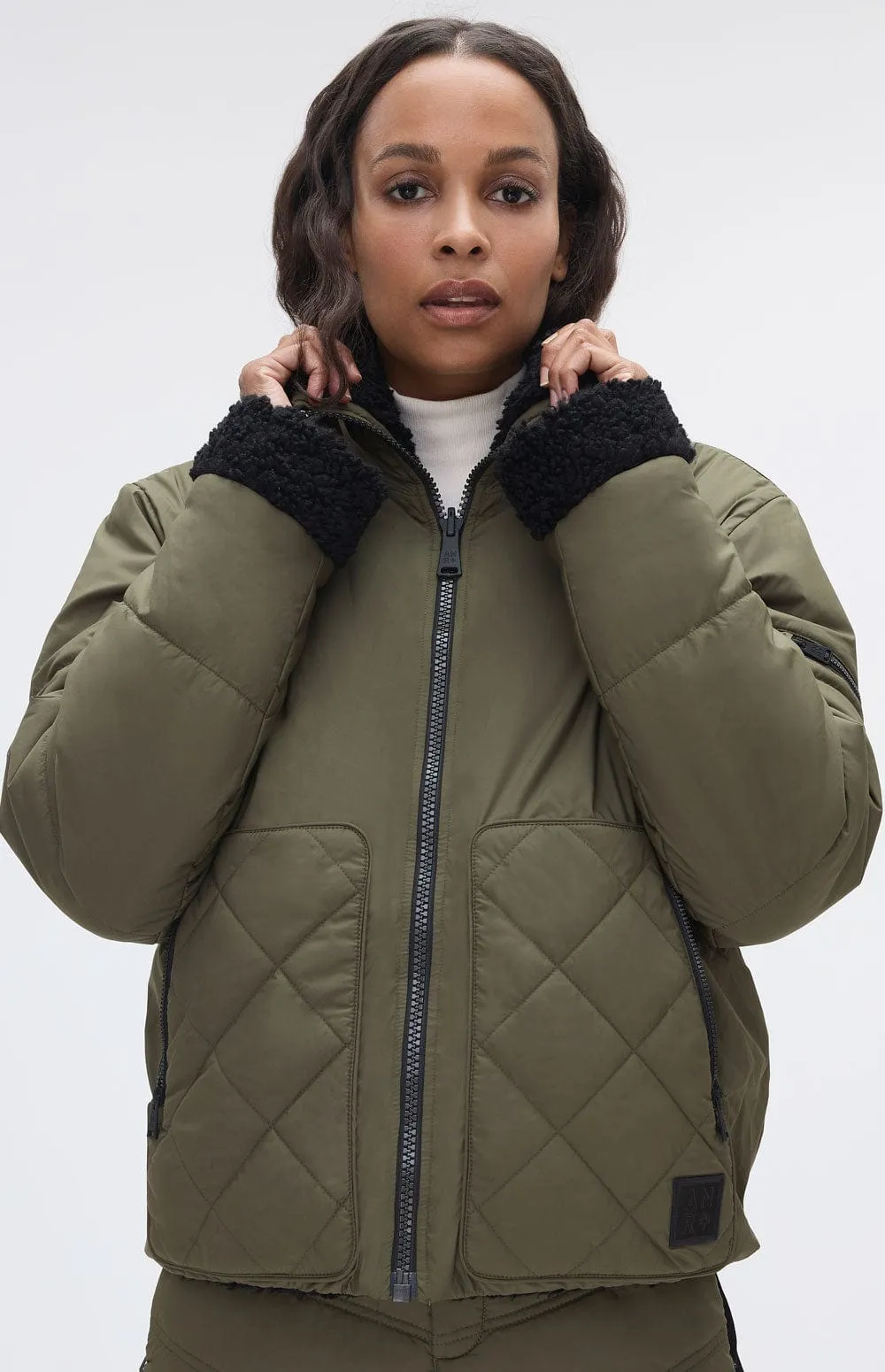 Amal Reversible Aviator Jacket | Dark Moss - Preloved sold by Alp N Rock product image thumbnail 4