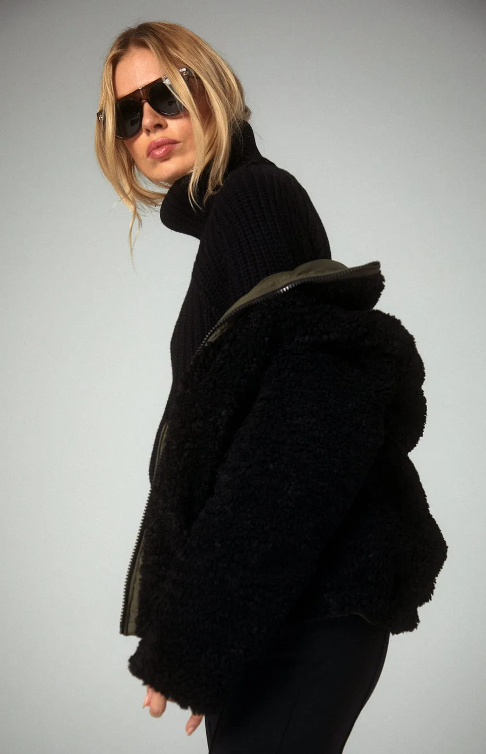 Amal Reversible Aviator Jacket | Dark Moss - Preloved sold by Alp N Rock product image thumbnail 3