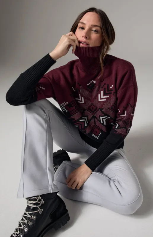 Snowflake Ellis Sweater | Burgundy sold by Alp N Rock