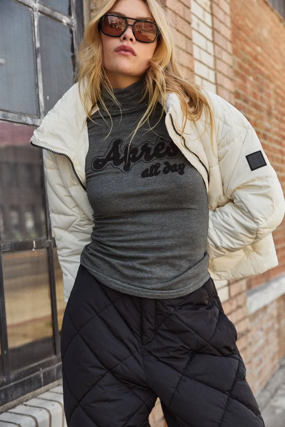 Apres All Day Mockneck | Heather Grey sold by Alp N Rock