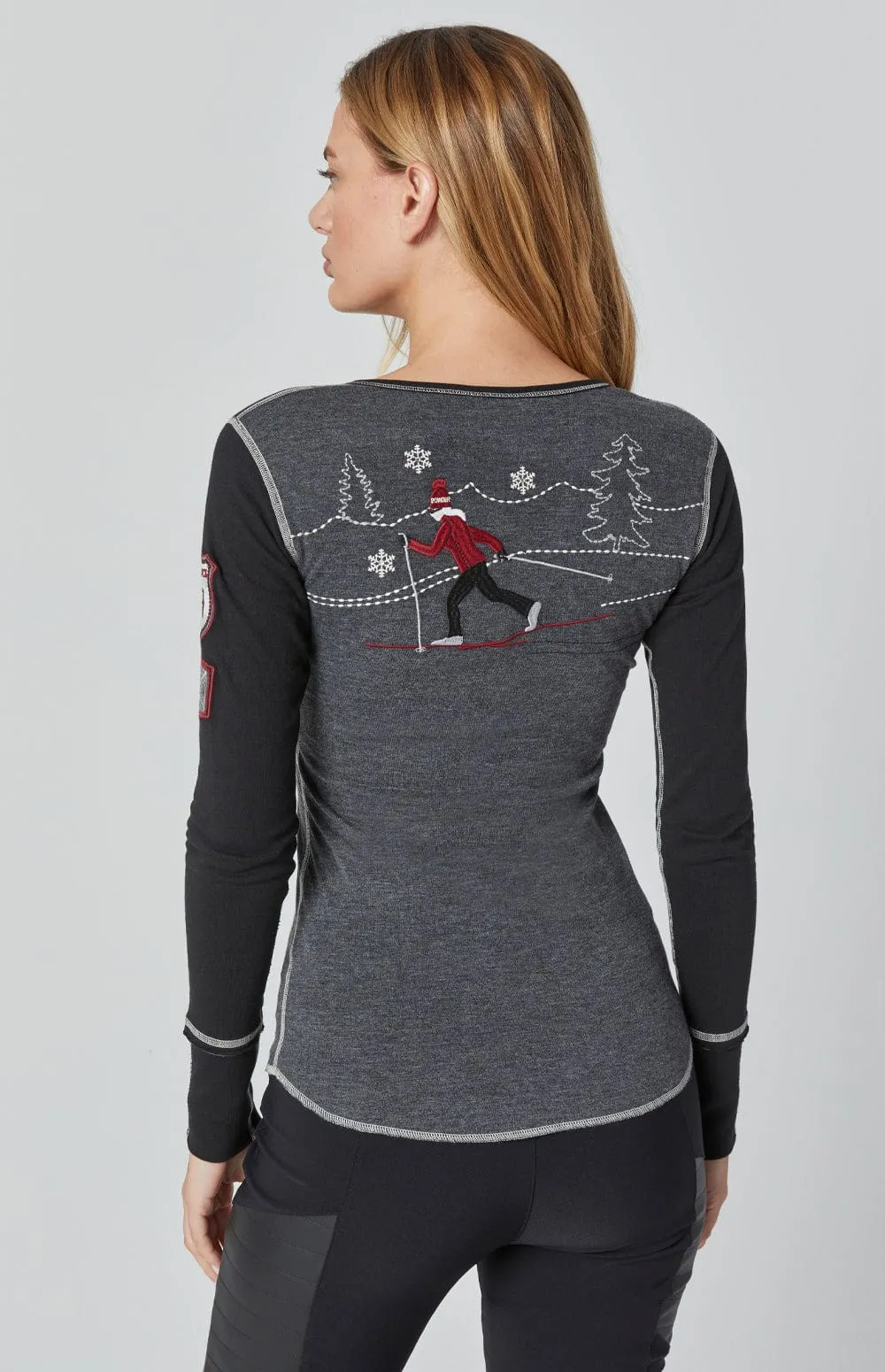 Cross Country Henley | Heather Black sold by Alp N Rock product image thumbnail 5