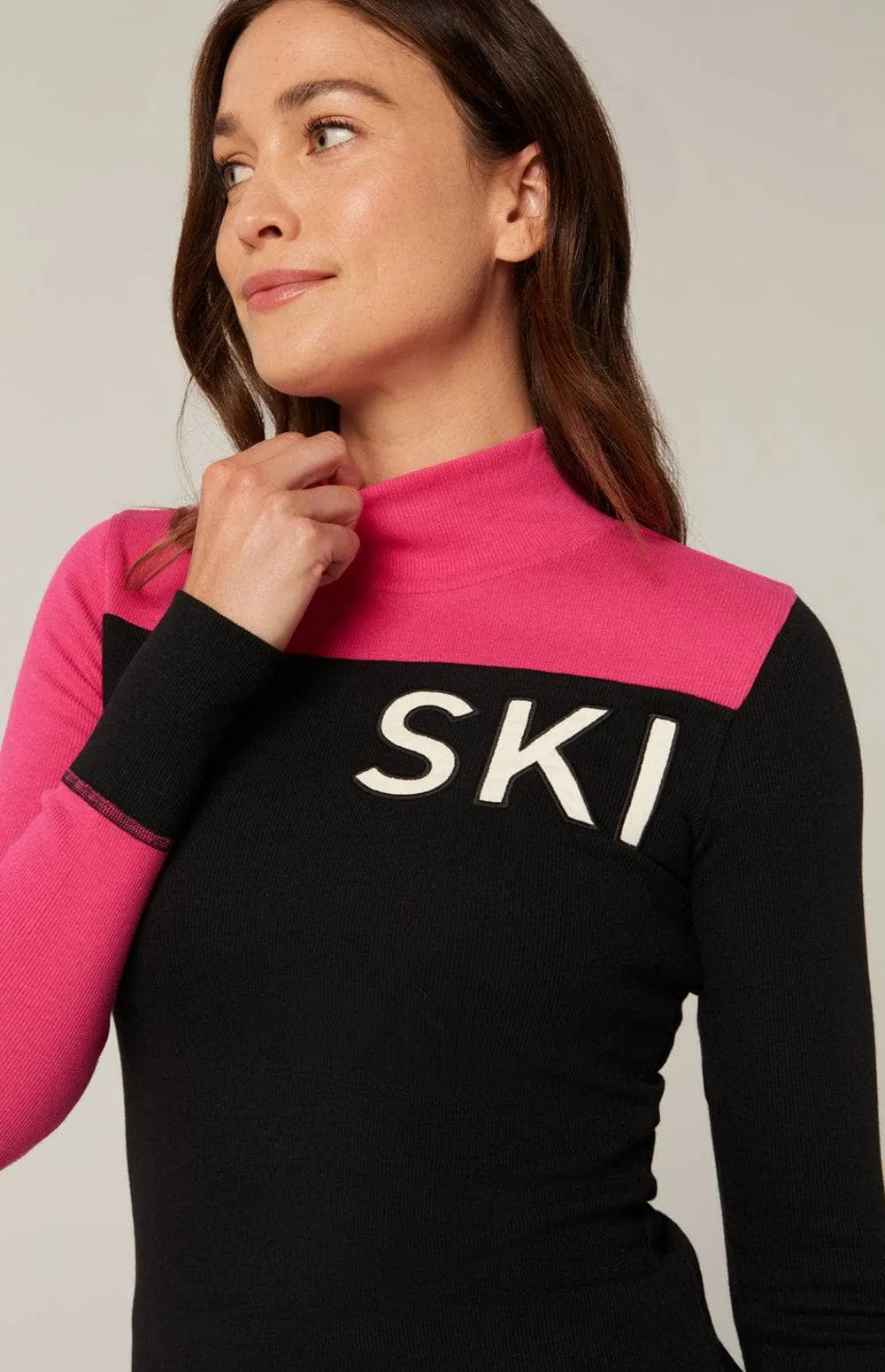 Fallon Mockneck | Black/Pink sold by Alp N Rock product image thumbnail 2
