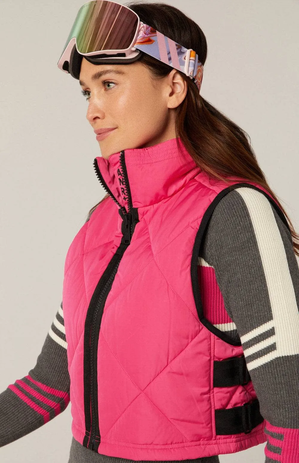La Vitesse II Cropped Vest | Pink sold by Alp N Rock product image thumbnail 3