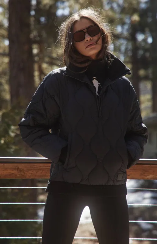 Nelly 1/2 Zip Pullover Jacket | Black sold by Alp N Rock
