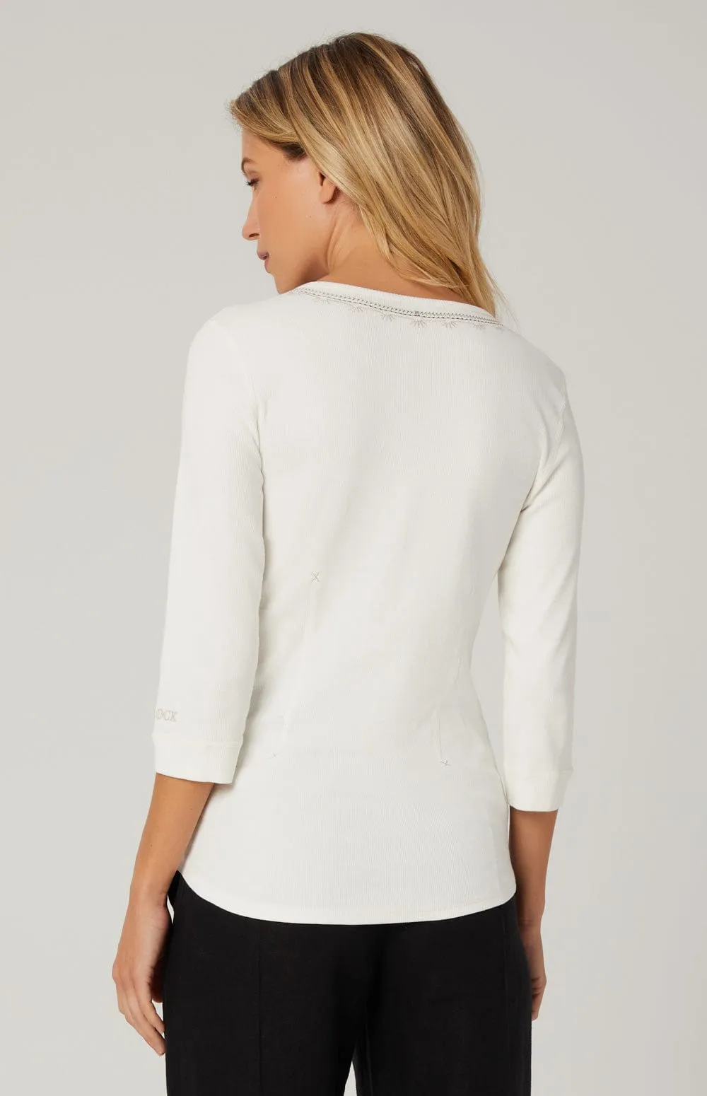 Calla Henley Shirt | Off White sold by Alp N Rock product image thumbnail 5