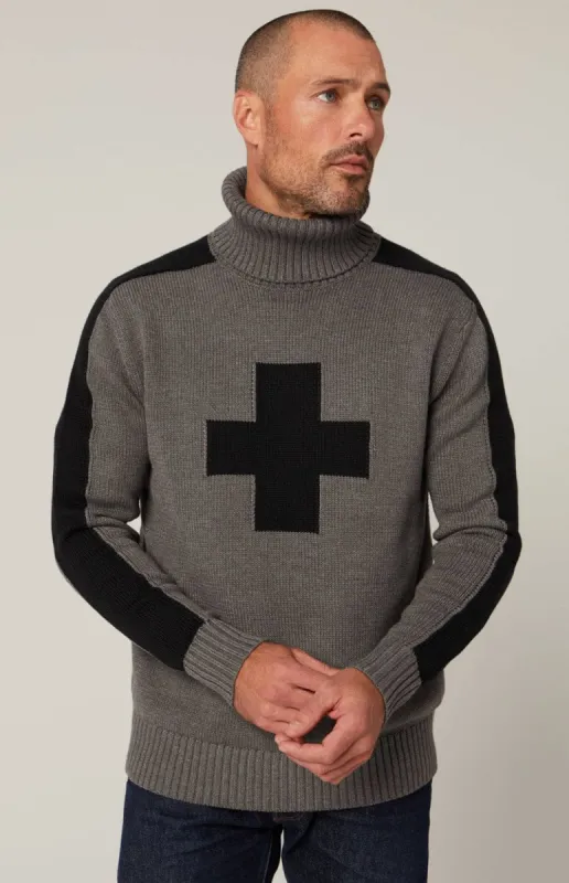 Elias Turtle Neck Ski Sweater | Heather Grey sold by Alp N Rock