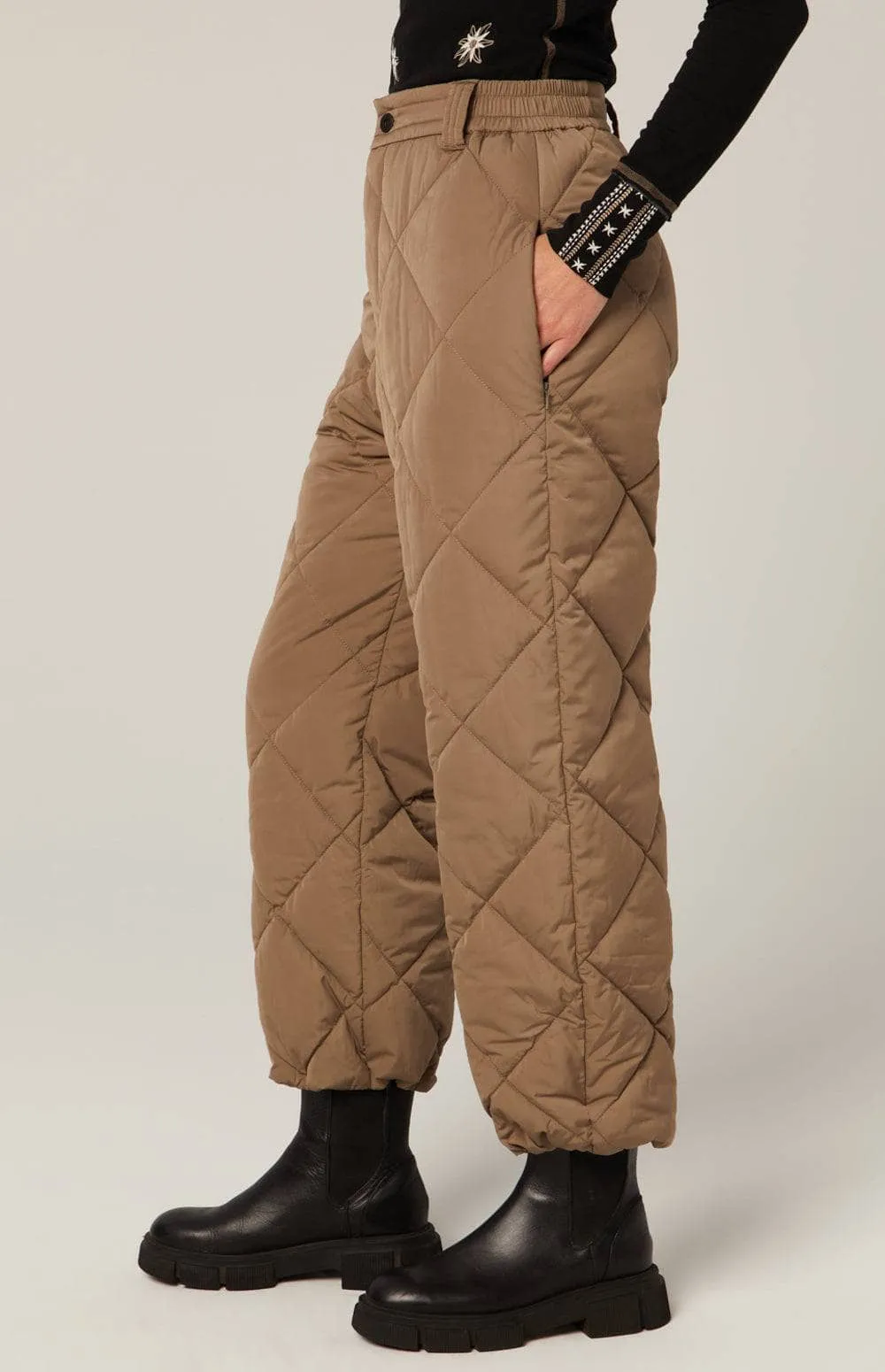 Mika Quilted Pant | Dark Khaki sold by Alp N Rock product image thumbnail 3