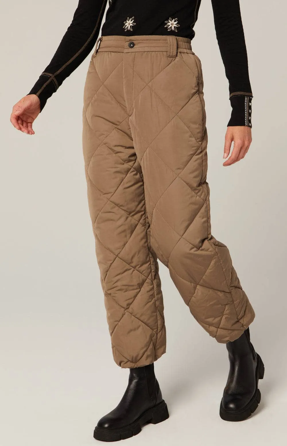 Mika Quilted Pant | Dark Khaki sold by Alp N Rock product image thumbnail 2