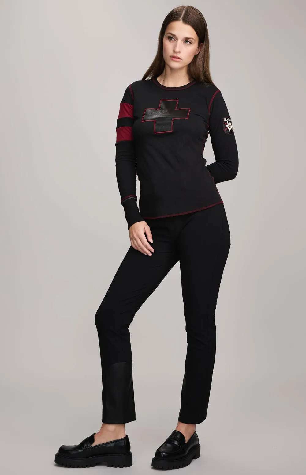 Helvetica Crew | Black/Deep Red sold by Alp N Rock product image thumbnail 2