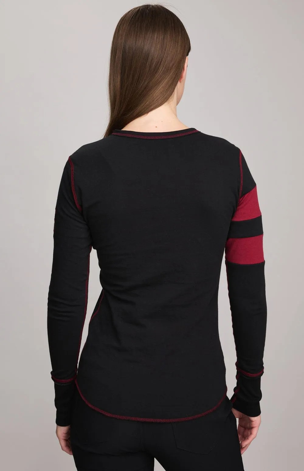 Helvetica Crew | Black/Deep Red sold by Alp N Rock product image thumbnail 4