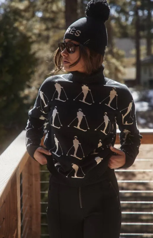 Dani Vintage Ski Sweater | Black sold by Alp N Rock