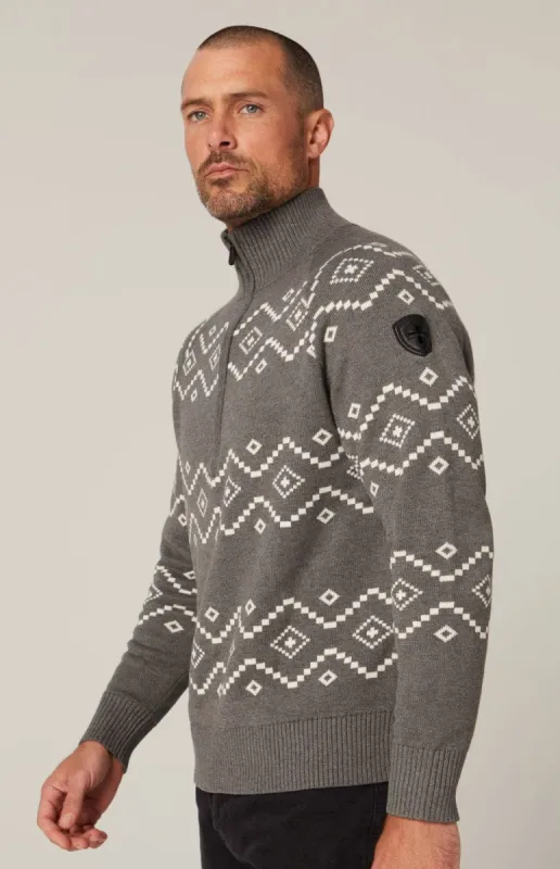 Brody 1/2 Zip Sweater | Heather Grey sold by Alp N Rock