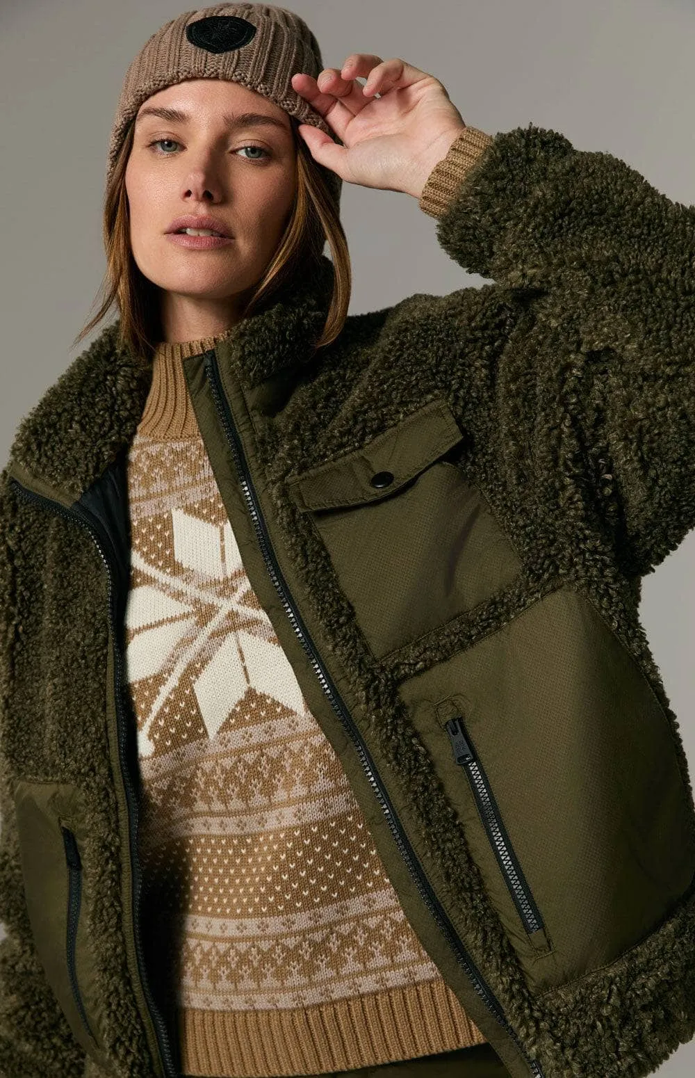 Noelle II Shearling Jacket | Dark Moss sold by Alp N Rock