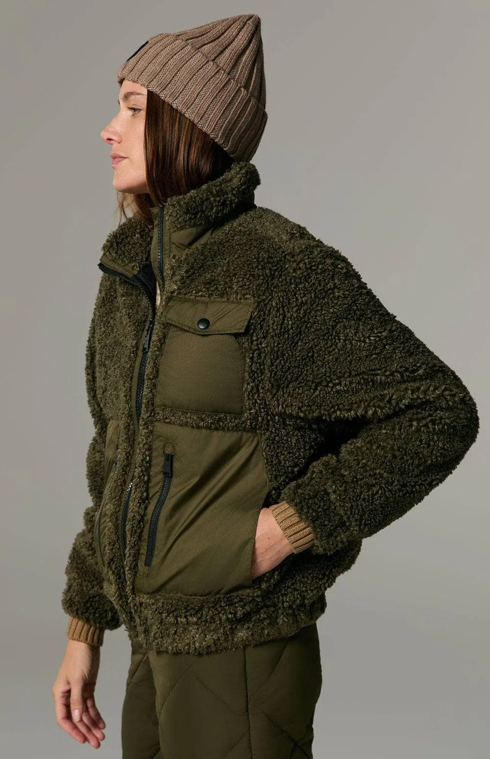 Noelle II Shearling Jacket | Dark Moss sold by Alp N Rock product image thumbnail 3