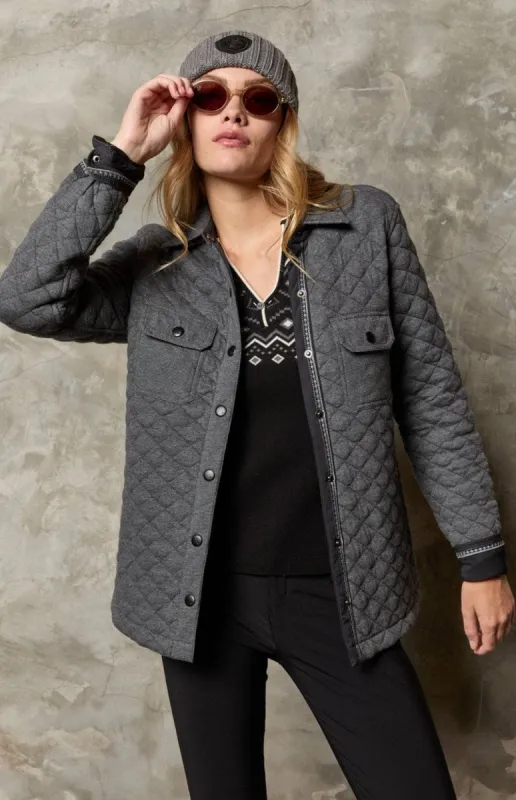 Cambria Shirt Jacket | Heather Grey sold by Alp N Rock