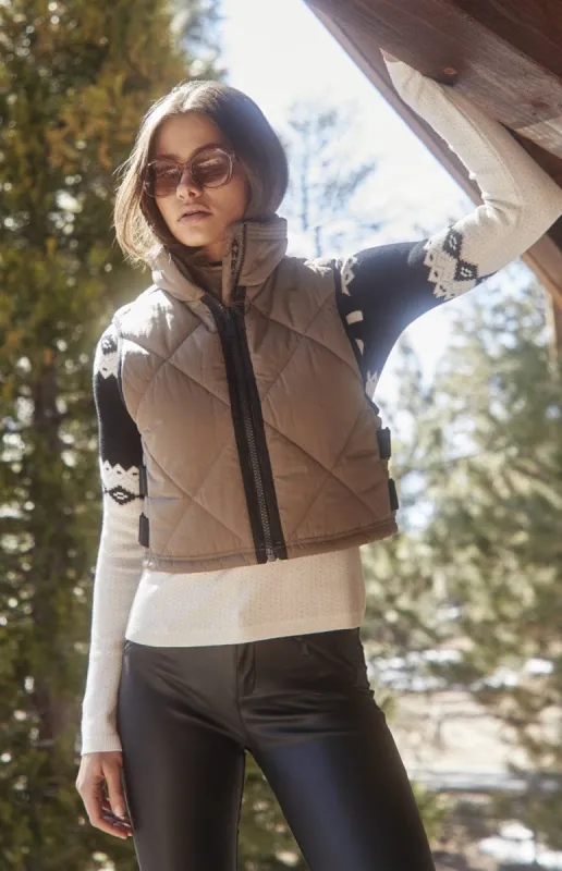 La Vitesse II Cropped Vest | Birch sold by Alp N Rock