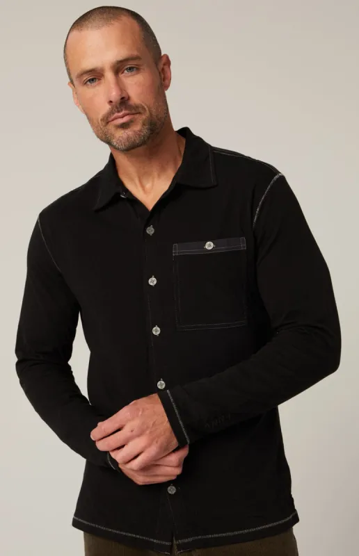 Jason Men's Button Down | Black - Preloved sold by Alp N Rock