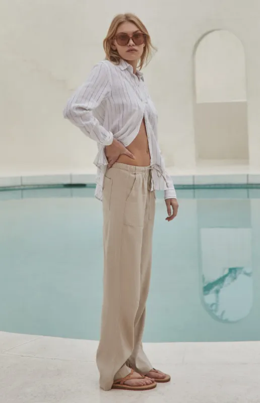Callie Drawstring Pant  | Silver Grey - Preloved sold by Alp N Rock