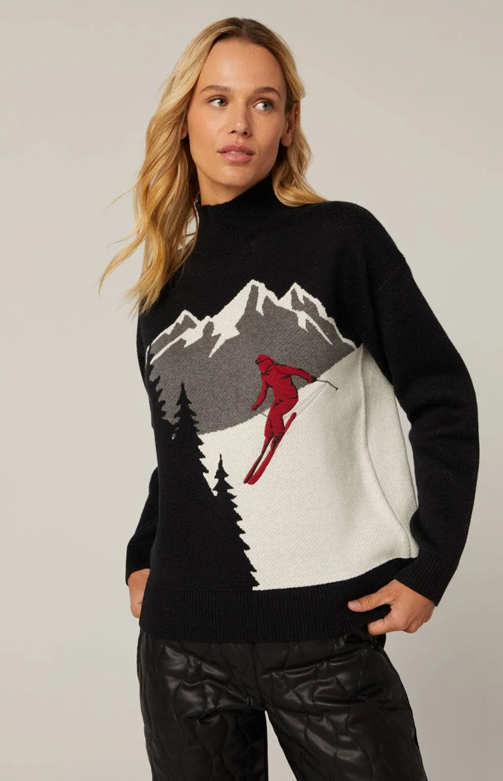 Portia Mock Neck Sweater | Black sold by Alp N Rock product image thumbnail 3