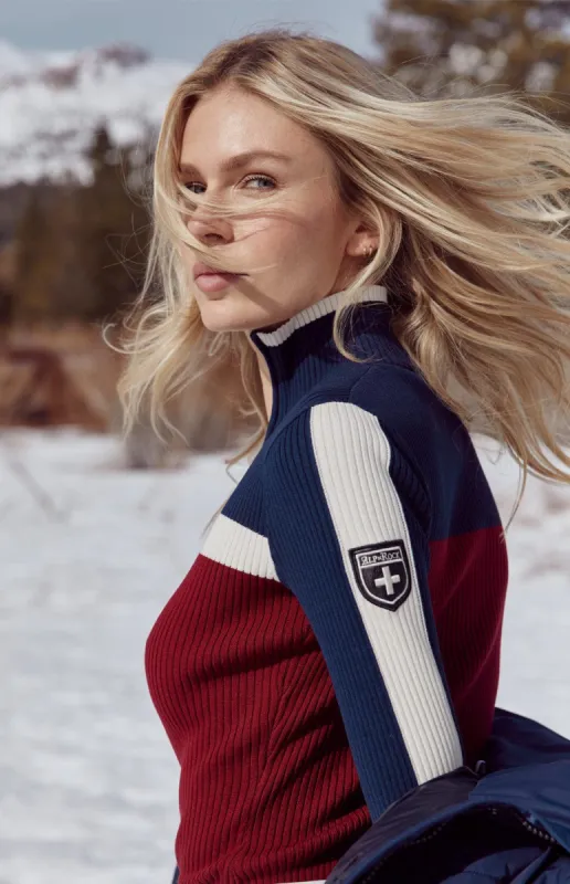 Ali II Half -Zip Sweater | Deep Red sold by Alp N Rock