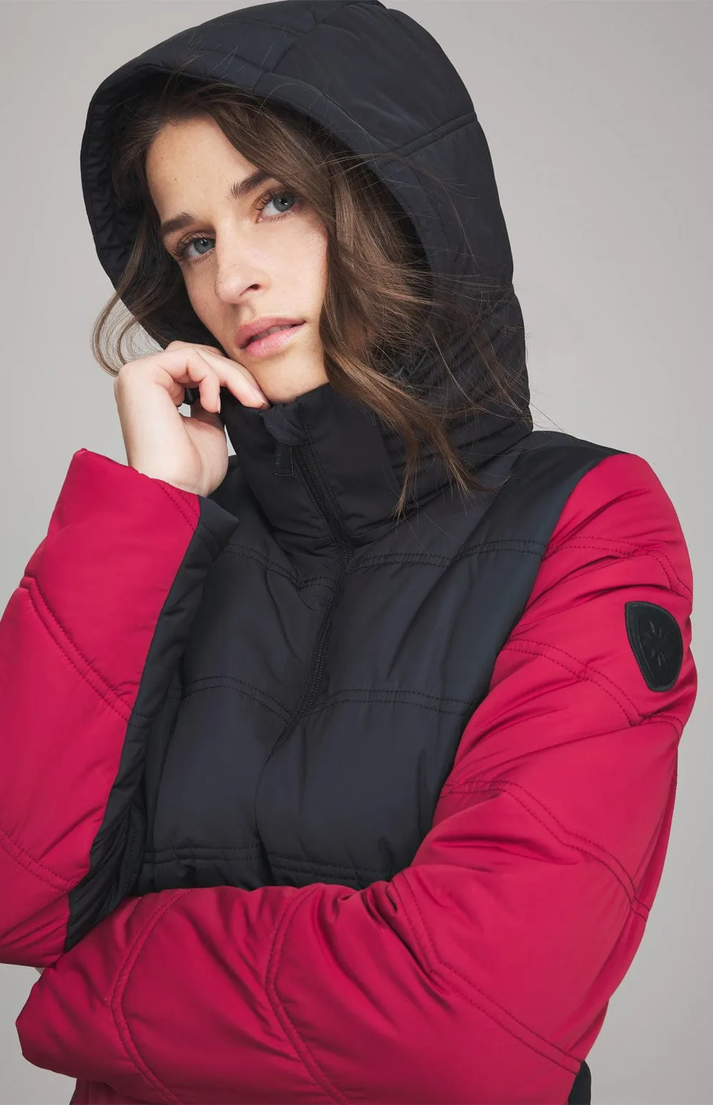 Camille Puffer Jacket | Deep Red sold by Alp N Rock