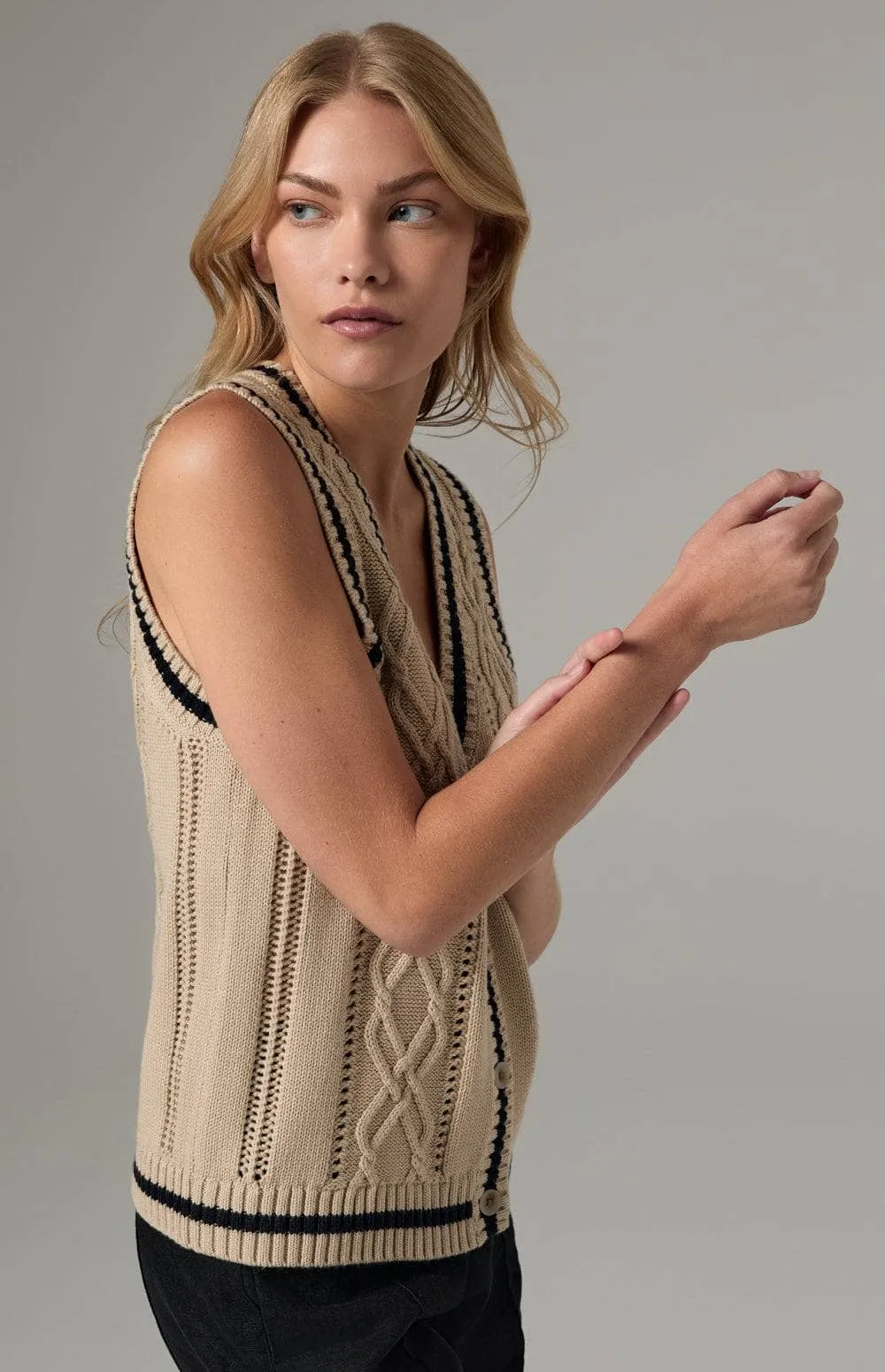 Jade Sweater Vest | Wheat sold by Alp N Rock product image thumbnail 4