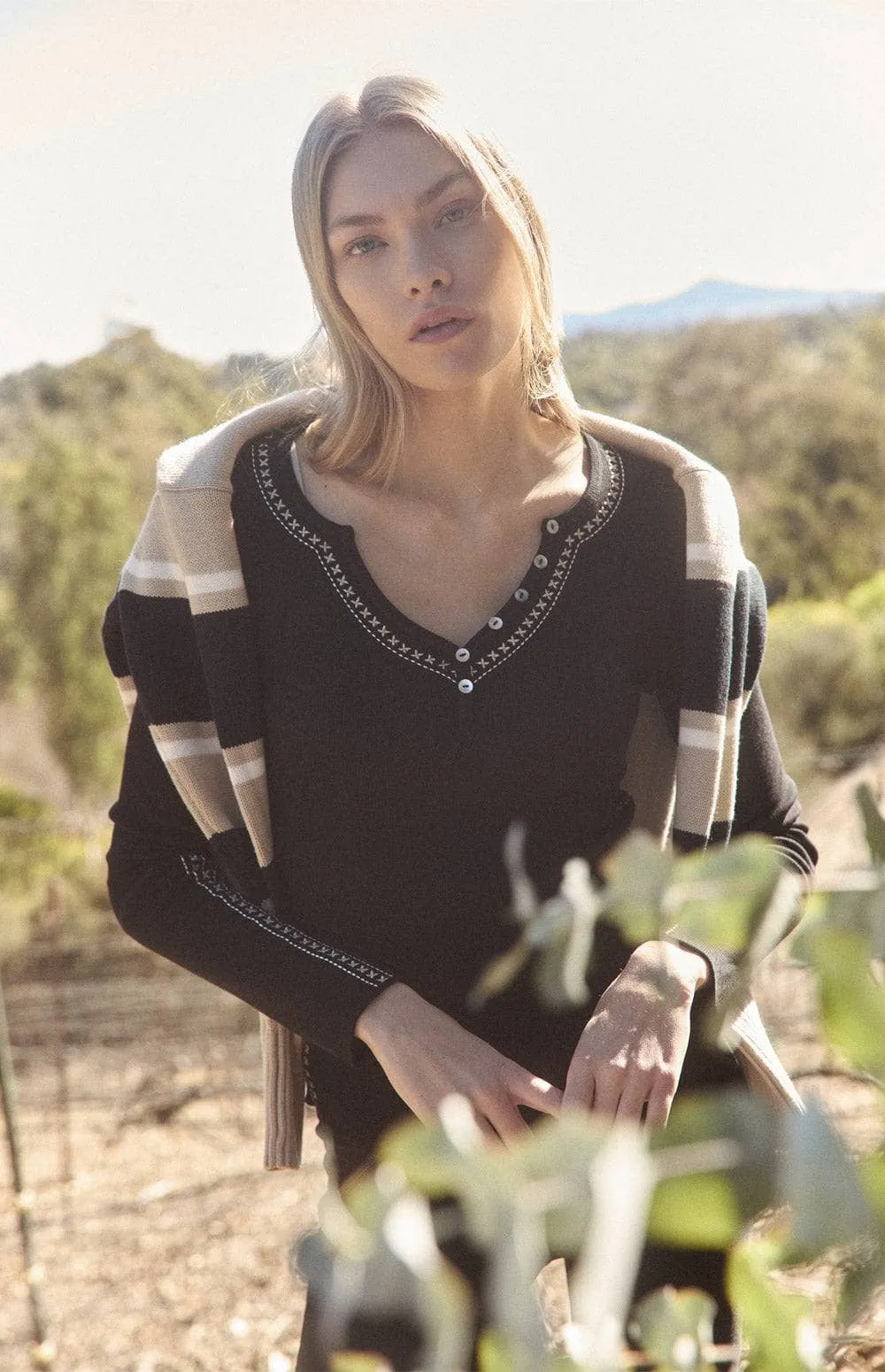 Lyla Henley Shirt | Black sold by Alp N Rock product image thumbnail 2