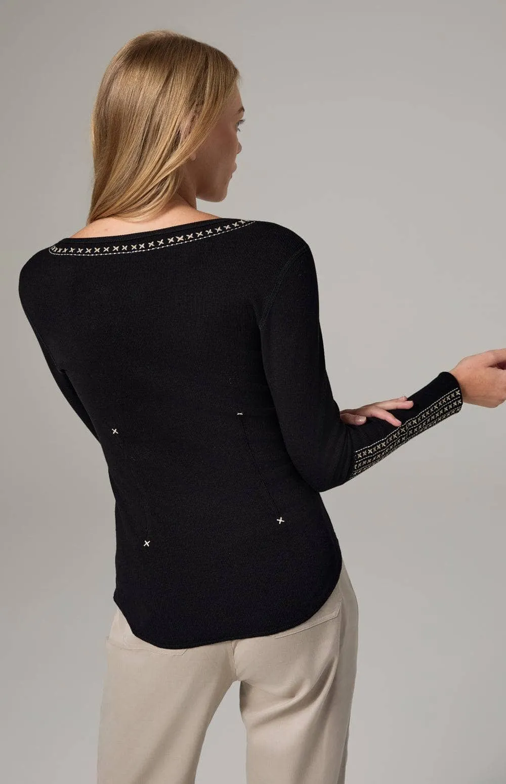 Lyla Henley Shirt | Black sold by Alp N Rock product image thumbnail 4