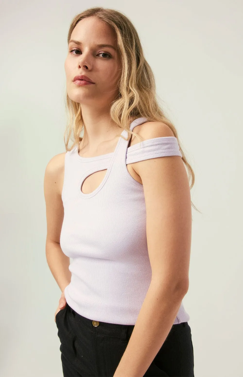 Elisa Tank Top | Lilac Haze - Preloved sold by Alp N Rock product image thumbnail 2