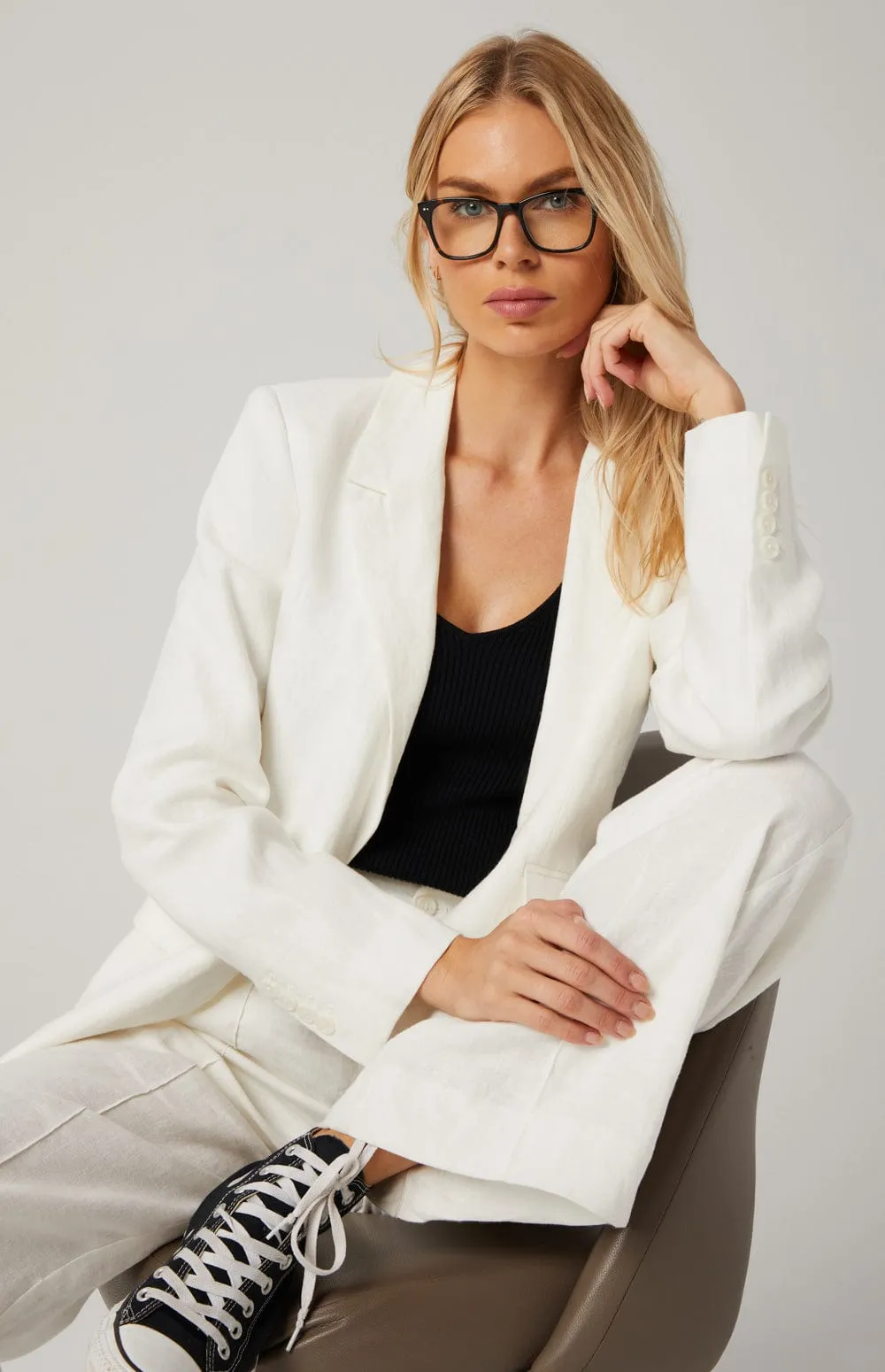 Emerson Linen Blazer | Ivory sold by Alp N Rock product image thumbnail 3