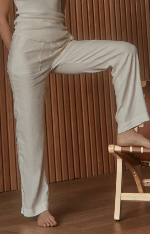 Callie Drawstring Pant  | Ivory - Preloved sold by Alp N Rock