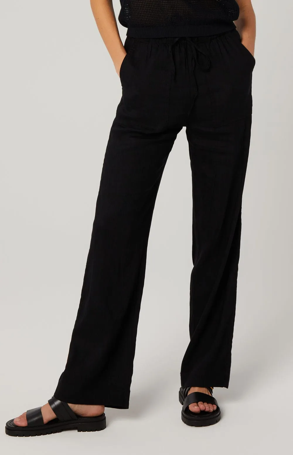 Callie Drawstring Pant | Black sold by Alp N Rock