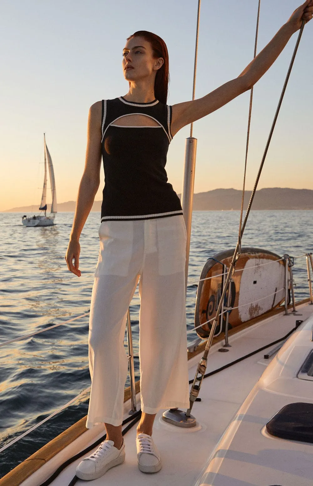 Lacey Cropped Pant | Ivory sold by Alp N Rock