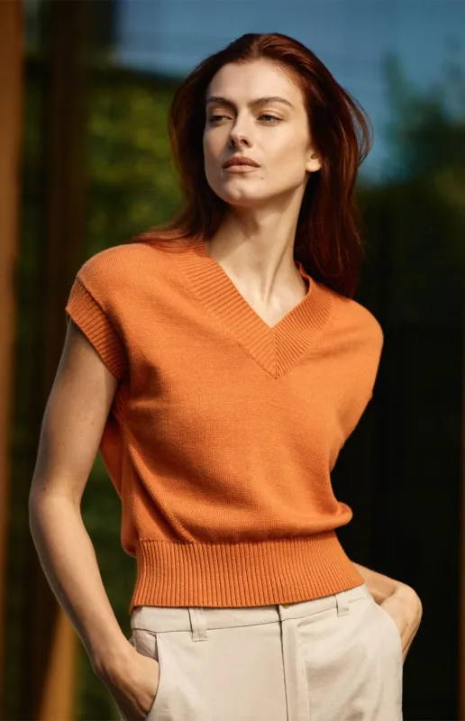 Tia Sweater Vest  | Papaya sold by Alp N Rock