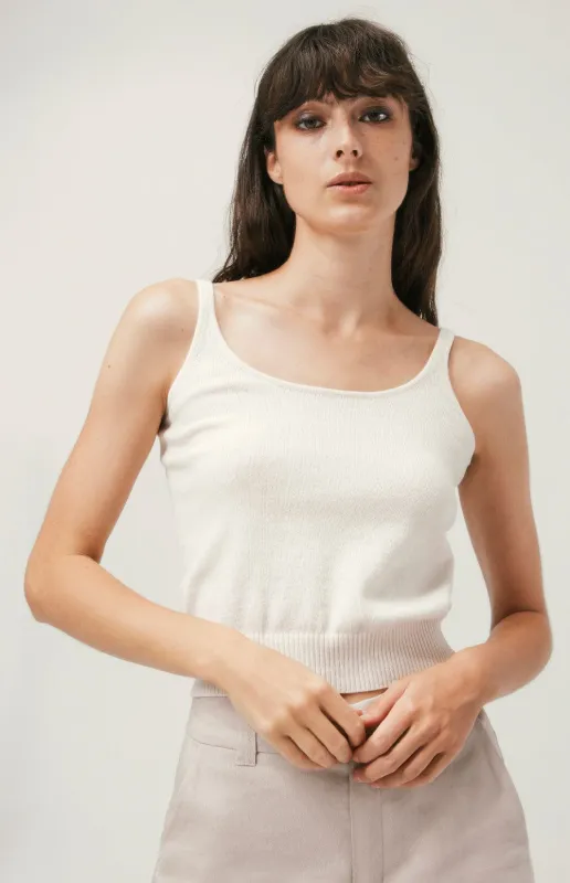 Gia Tank Top Sweater | Ivory sold by Alp N Rock
