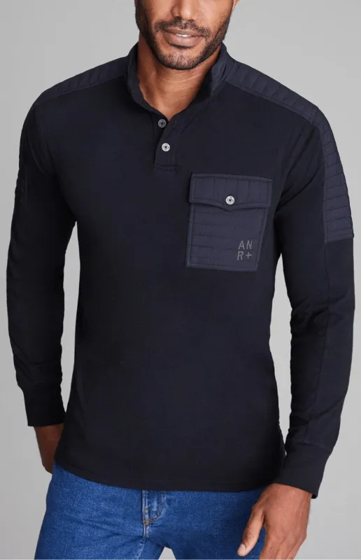 Mattias Mock Shirt | Black sold by Alp N Rock