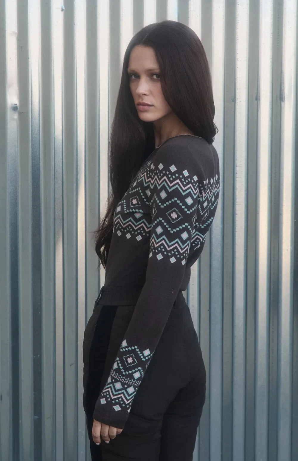 Yvette II Henley Sweater | Coffee sold by Alp N Rock product image thumbnail 3