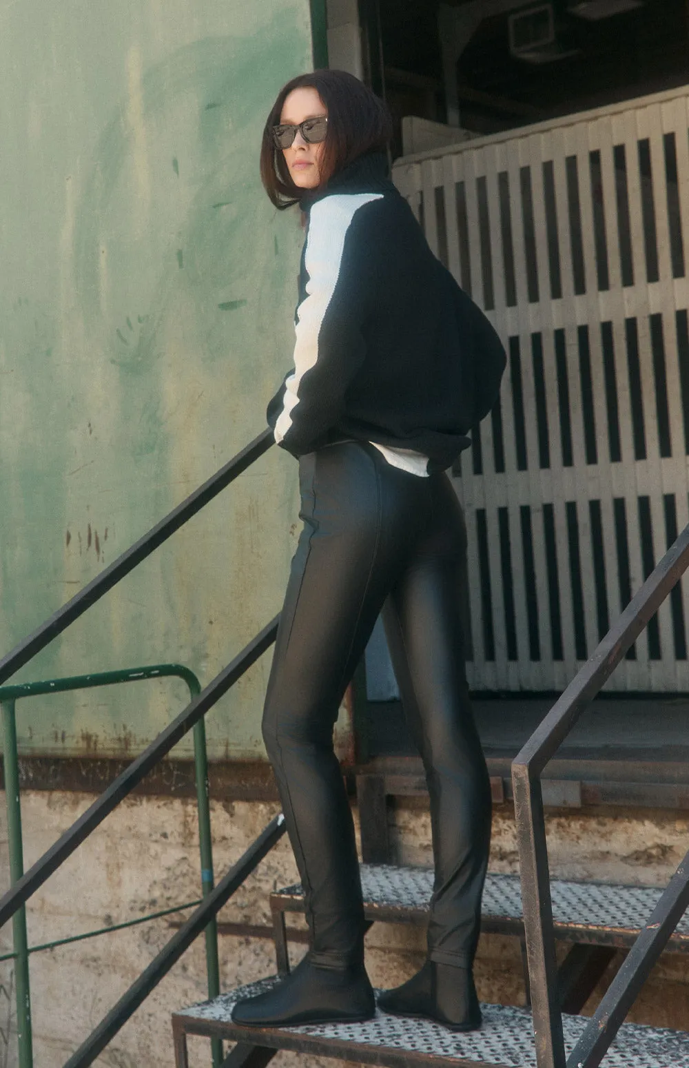 Geneva Faux Leather Techno Pant | Black sold by Alp N Rock product image thumbnail 3