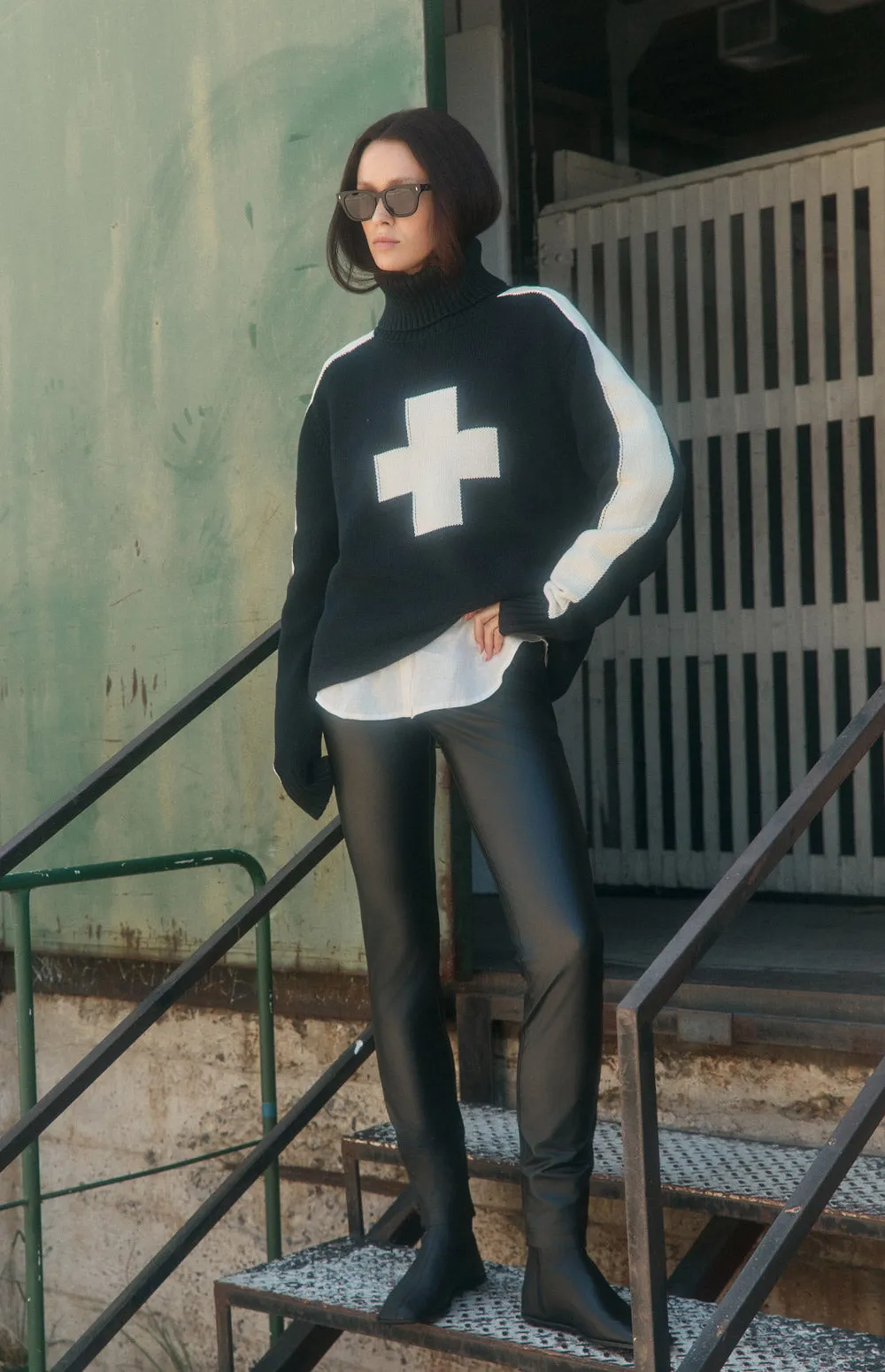 Geneva Faux Leather Techno Pant | Black sold by Alp N Rock