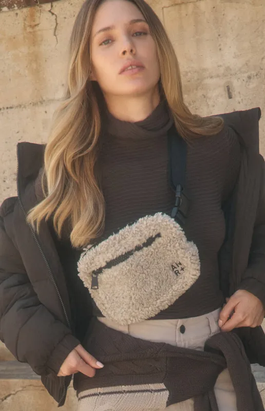 City Shearling Belt Bag | Stone sold by Alp N Rock